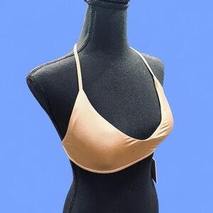 Plumeria Swimwear Bikini Top Nude Satin 32 - 34DD